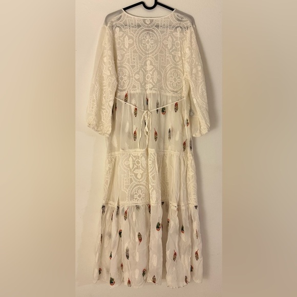 Johnny Was Stephanie Cleo Georgette Dress - Vanilla Cream Small - Picture 2 of 7